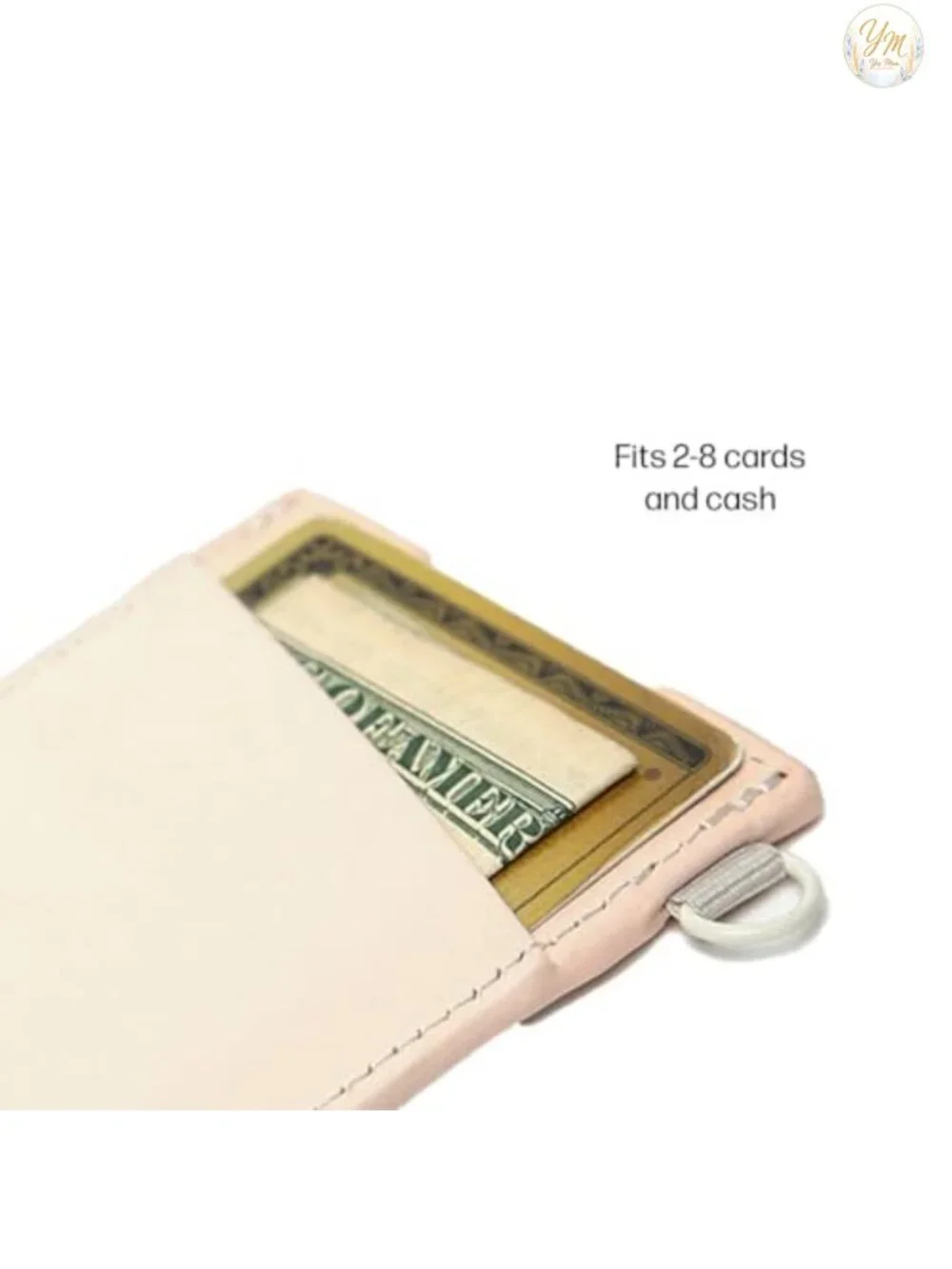 Ultra Slim Minimalist Leather Card Holder Wallet with Lanyard